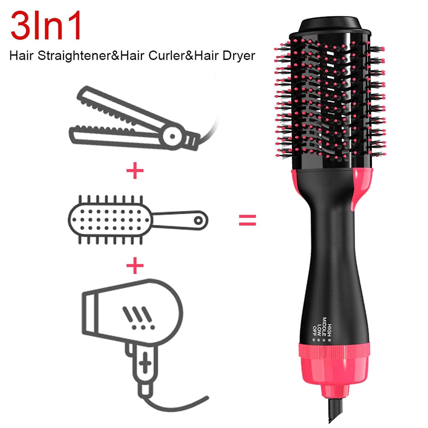 Professional Hair Curler Hair Straightener Hair Dryer Hot Air Brush Styling Tool